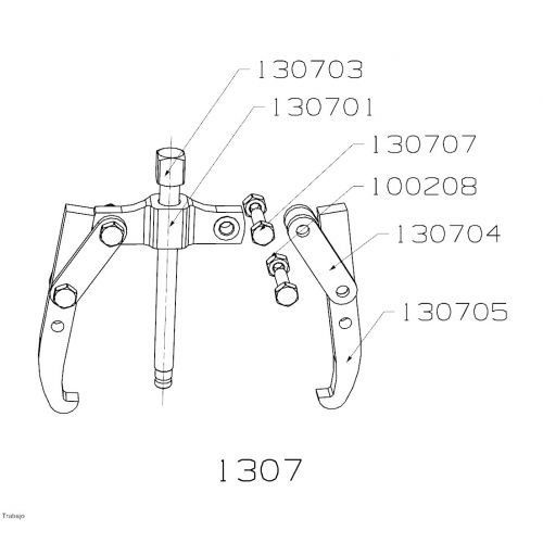 EXTRACTOR FORZA SERIE 1300 MECÁNICO DE 2 PATAS